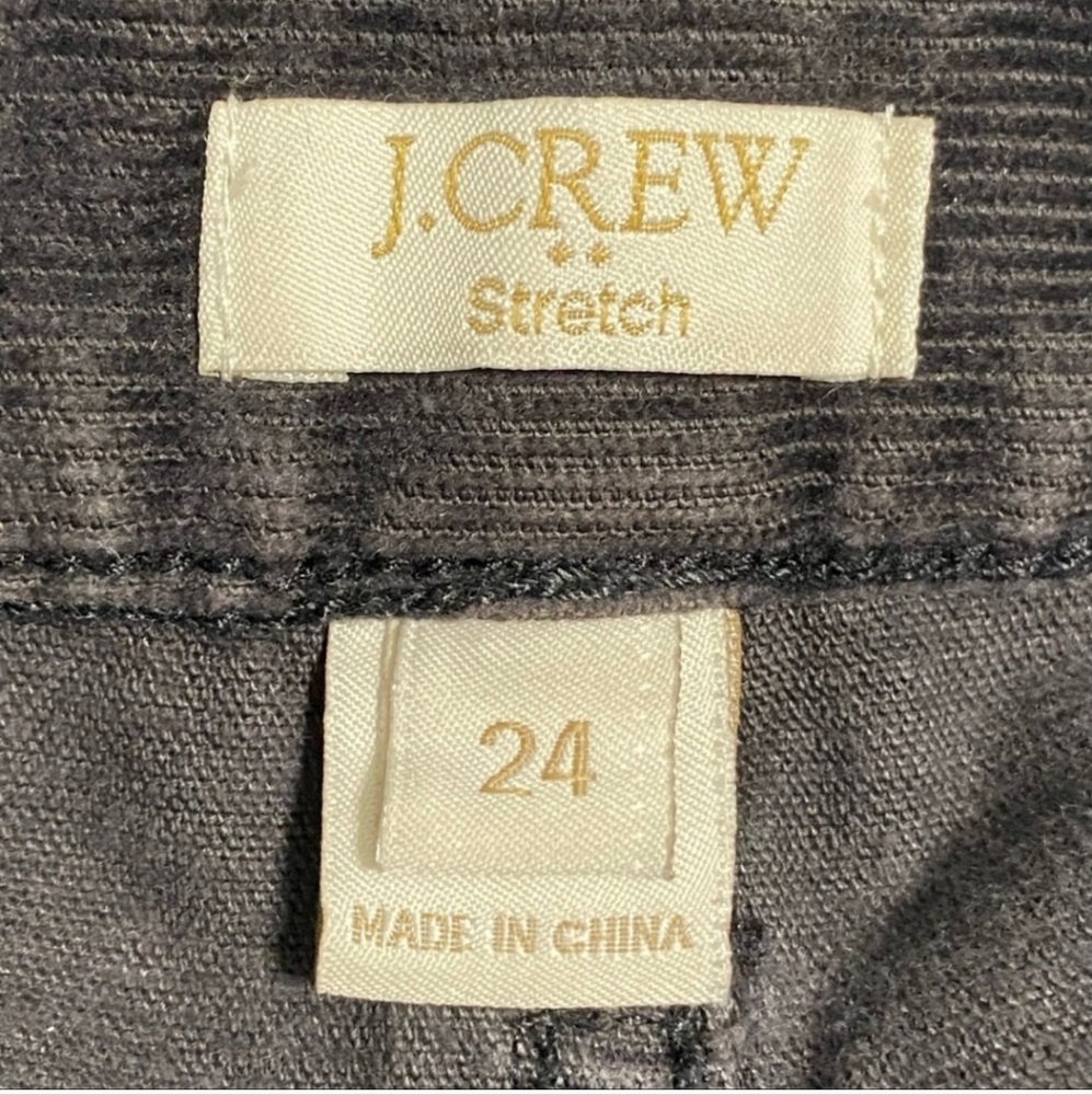 J. Crew Gray Corduroy Stretch Jeans Size 24 - Picture 3 of 6